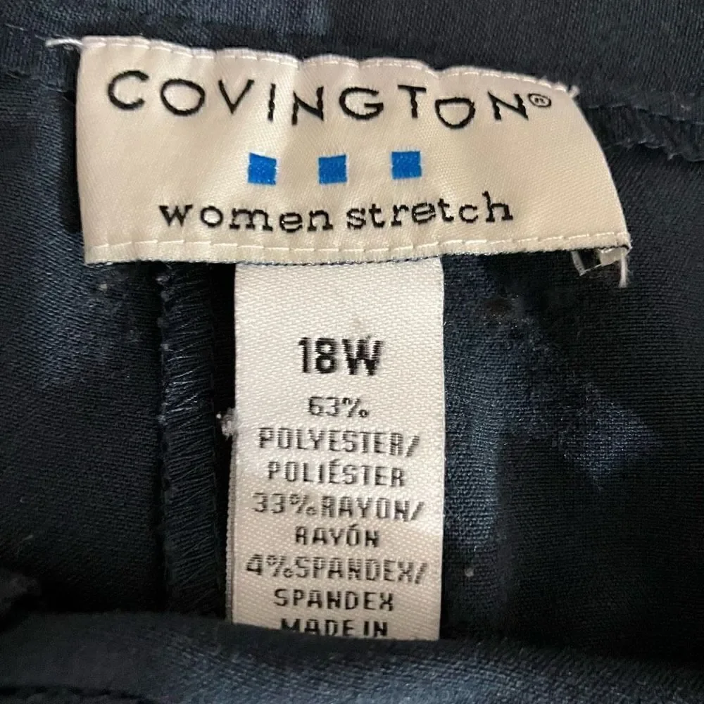 Covington Woman’s Stretch Navy Dress Pants / SZ: 18W